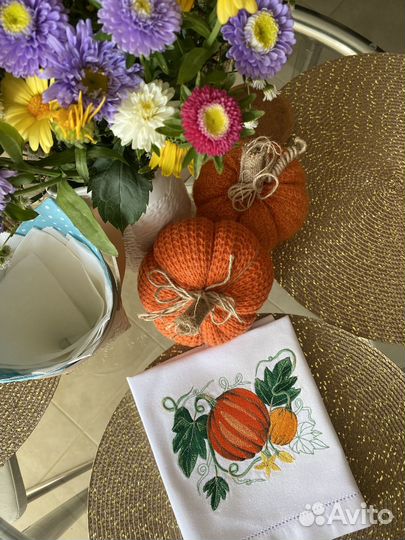 Салфетка с тыквами