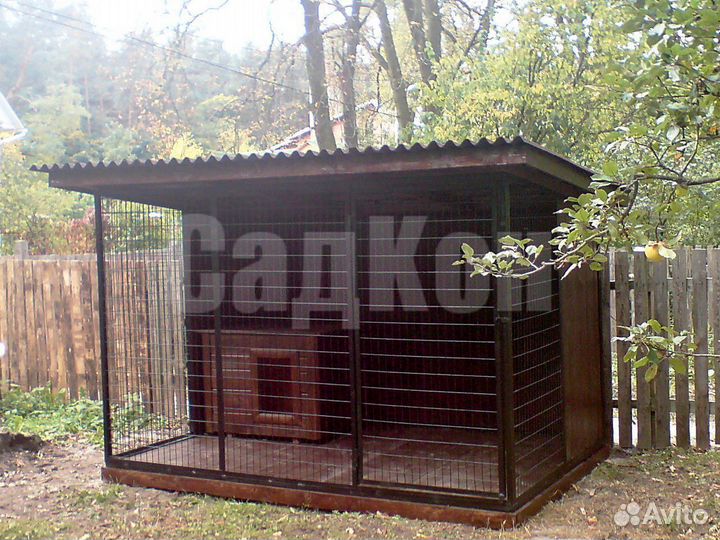 Вольер будка для собак уличный А1а 3х2м