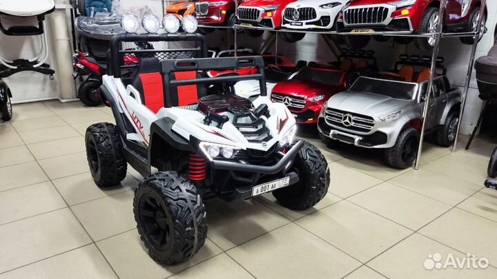 Проходимый электро квадроцикл детский Grizzly