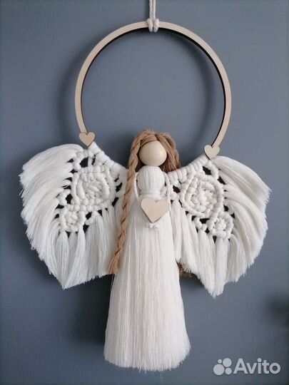 Макраме ангел панно