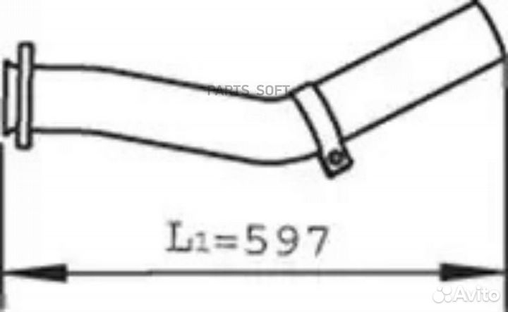 Dinex 47260 DIN47260 труба глушителя приемная 1-из