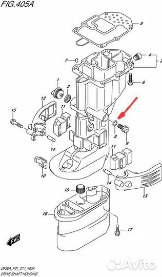 Фильтр масляный Suzuki df9.9-20 (16510-45H10)