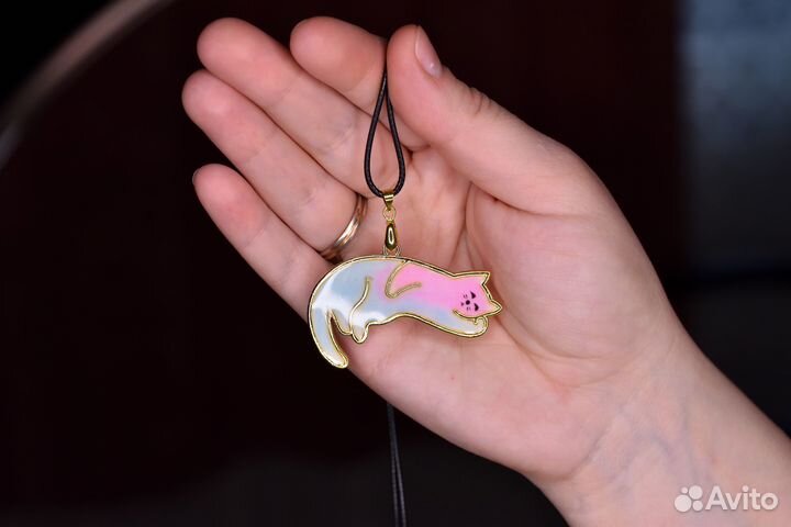 Кулон / подвеска Спящий кот