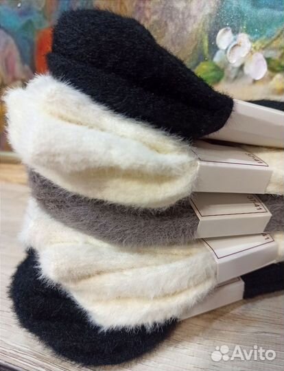 Носки теплые женские зимние из меха норки