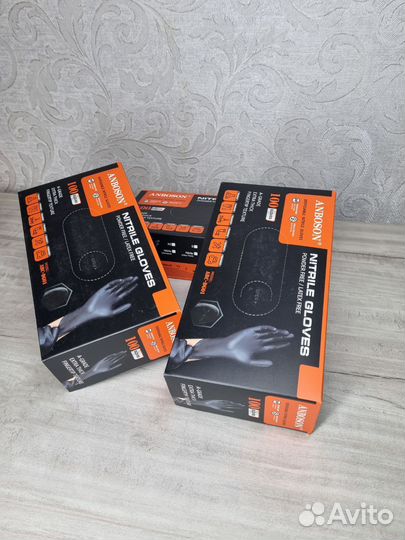 Перчатки нитриловые черные высокого качества