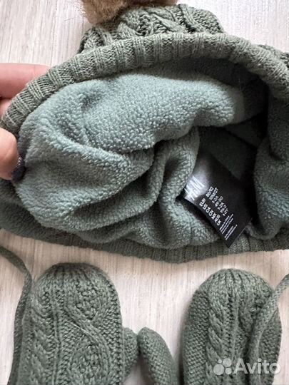 Шапочка и варежки hm 86-92