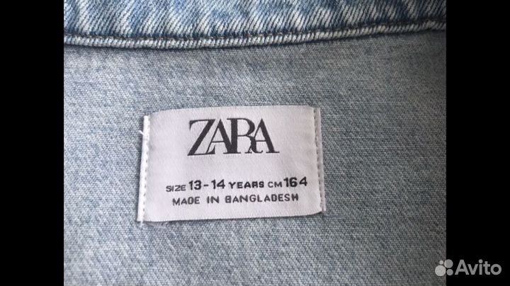 Куртка джинсовая Zara для девочки 164 см