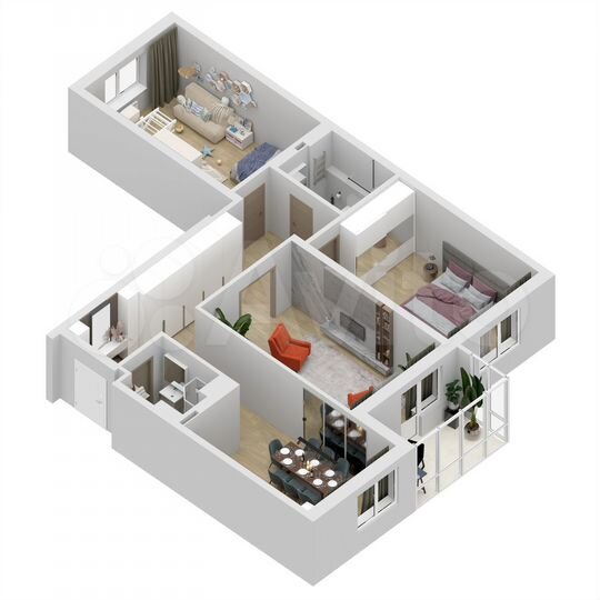 3-к. квартира, 96 м², 15/27 эт.