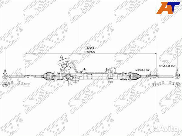 Рейка рулевая hyundai accent