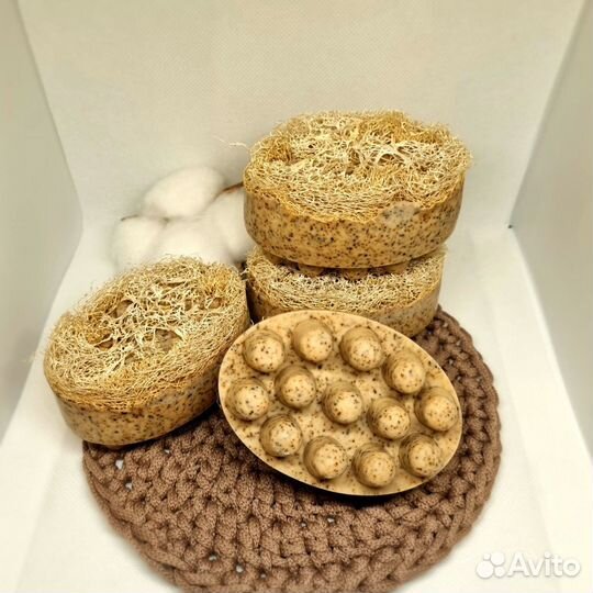 Мыло-скраб массажное с люфой