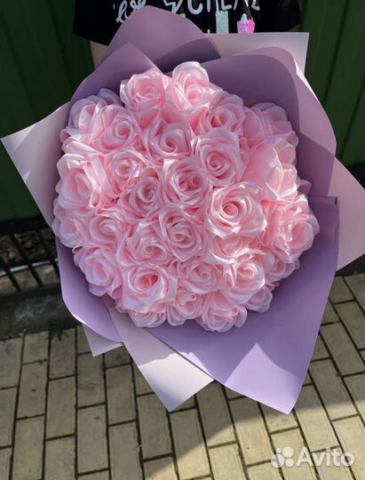 Букет из атласных лент