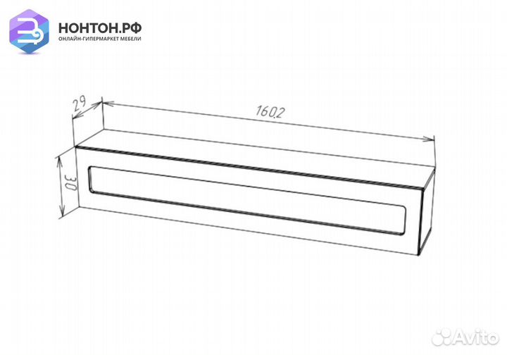 Шкаф навесной Point тип-51 серый графит