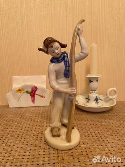 Статуэтка «Лыжник», лфз, 1 сорт, плоское дно