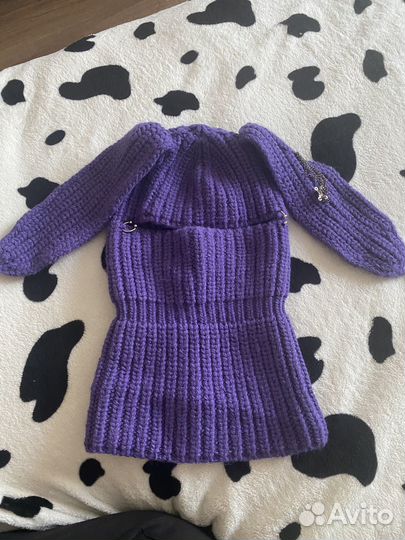 Балаклава вязаная с ушками