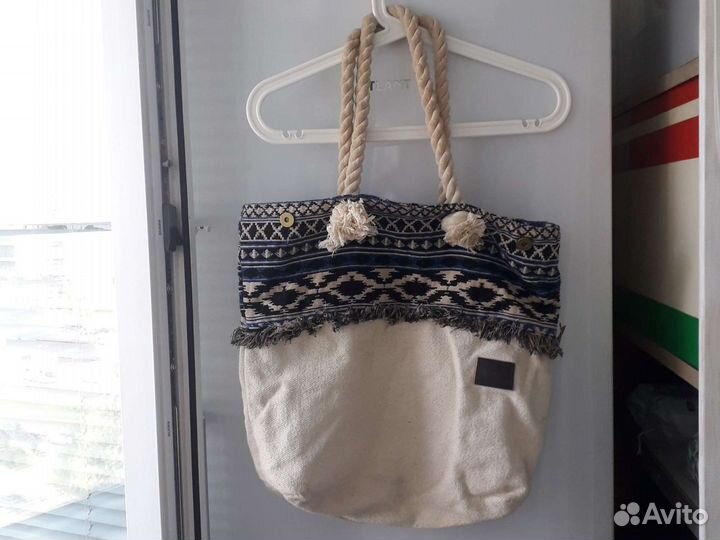 Летняя этно-сумка, пляжная, орг.хлопок, Индия