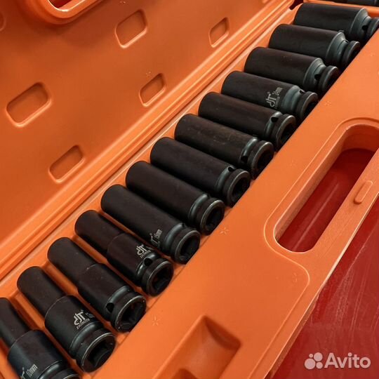 Набор ударных удлиненных головок Dongte 13пр 10-32