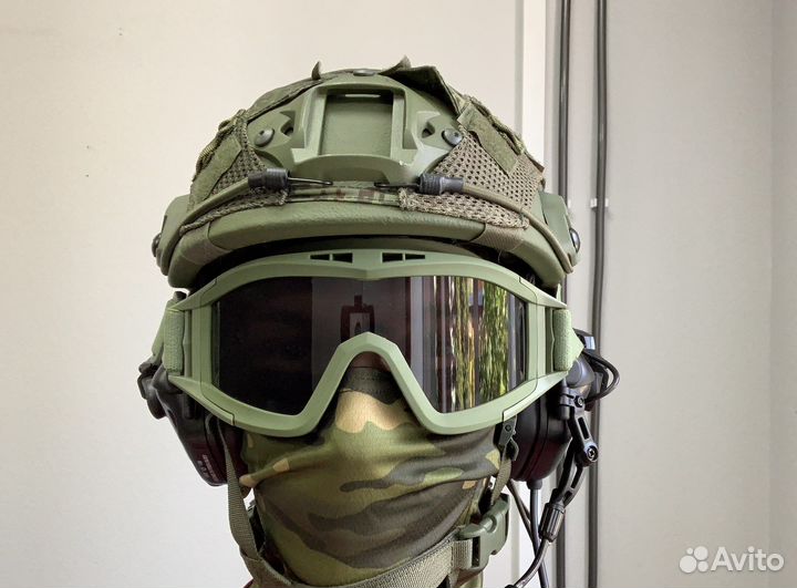 Баллистический шлем полный комплект арамид (олива)