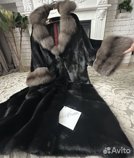Норковая шуба кимоно Италия оверсайз 46/54