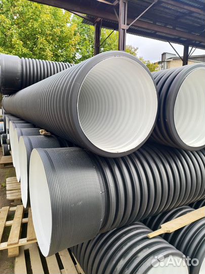 Труба гофрированная дренажная д630,сн8,6м на заезд