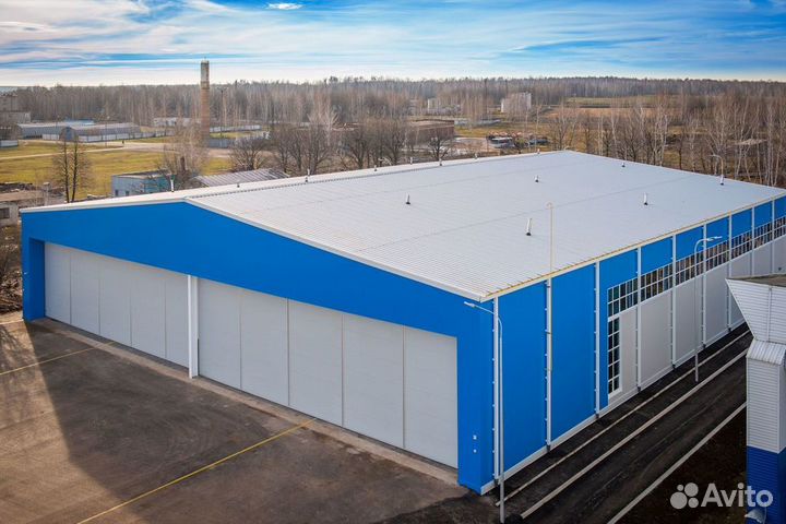 Ангар из сэндвич панелей
