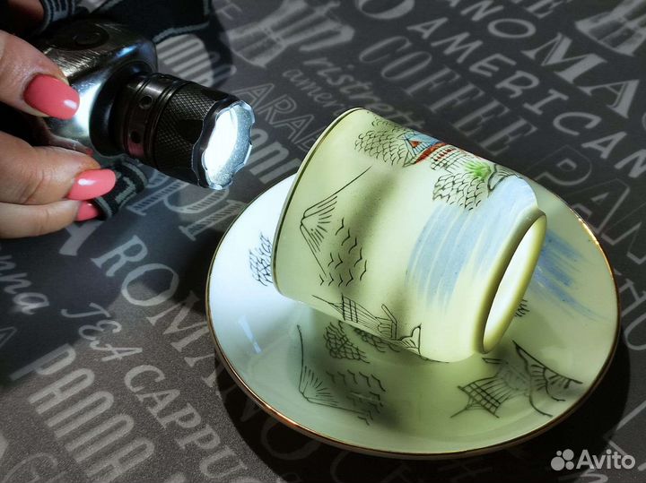 Чайный кофейный сервиз литофания Япония, СССР