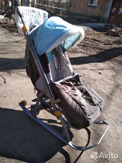 Детские санки коляска ника