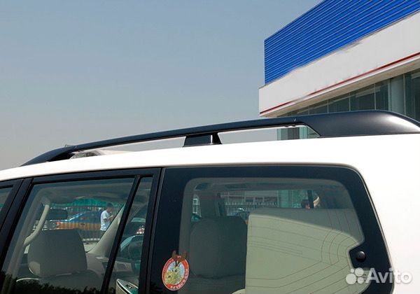 Prado 150 Продольные рейлинги Черные F4ND1