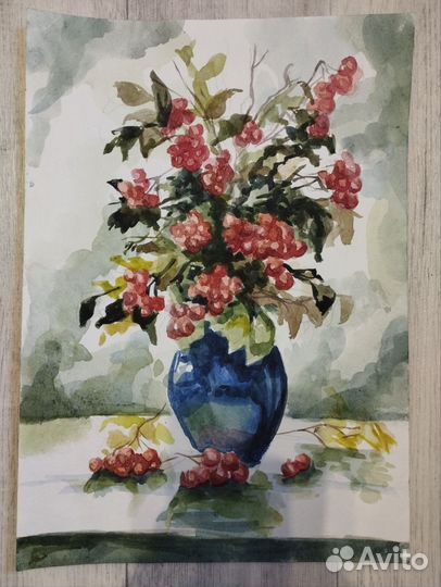Картина натюрморт акварелью