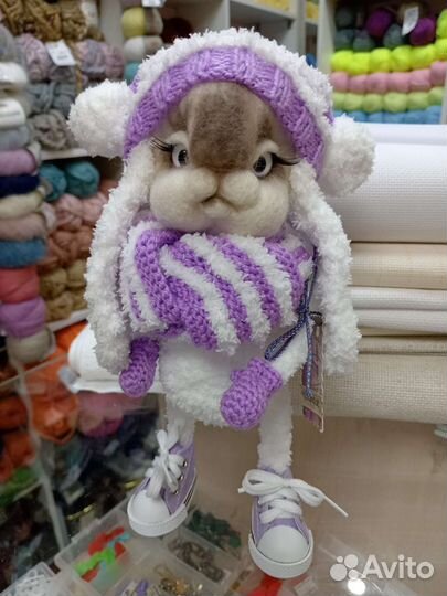 Мягкая игрушка заяц ручная работа