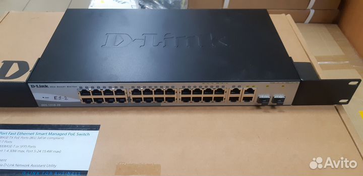 Коммутатор D-Link DES-1210-28/C2A 24x100Mb 4G неко
