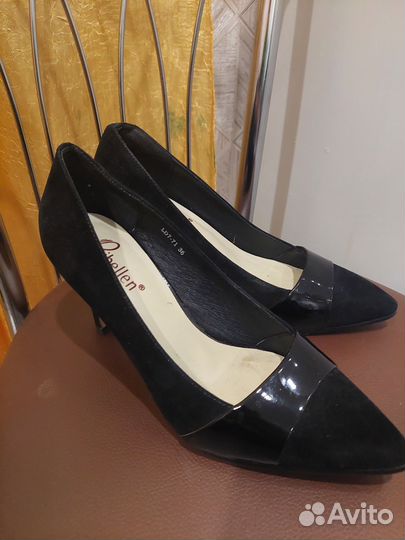 Туфли женские нат замша