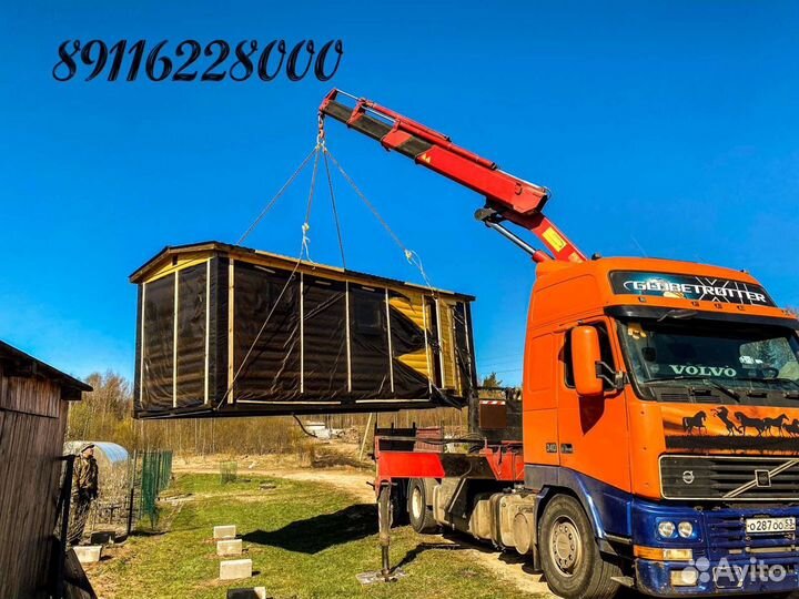 Аренда и услуги манипулятора, стрела 8 т, борт 15 т, 6.5 м