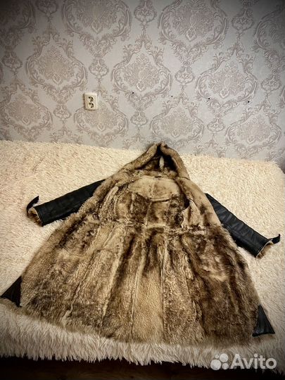 Дубленка женская длинная 42 размер