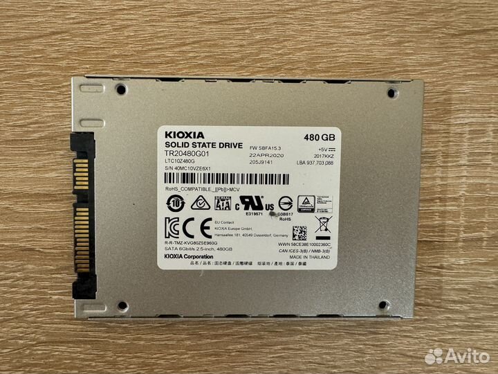 SATA SSD kioxia 480GB