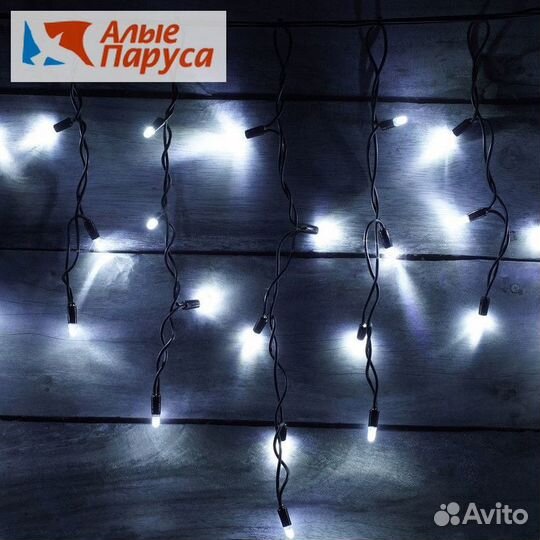 Гирлянда уличная Бахрома/ белый без мерцания