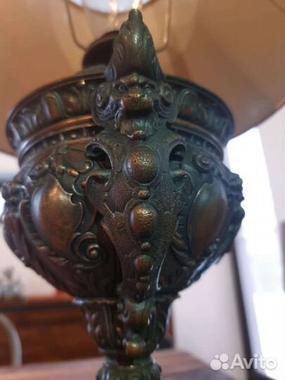Лампа настольная антикварная бронза