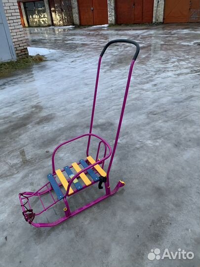 Детские санки с колесами бу