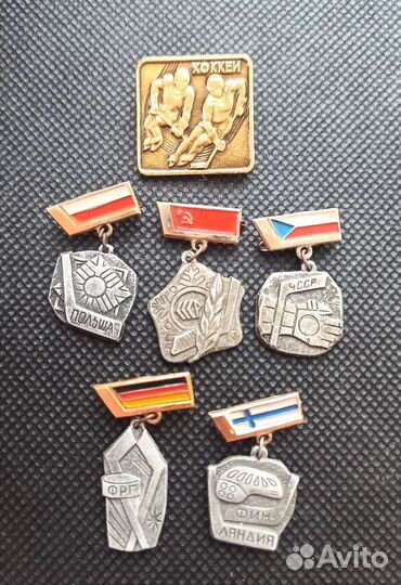 Значки СССР хоккей