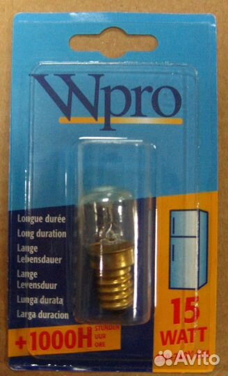 Лампочка для холодильника (цоколь E14) 15W (Wpr