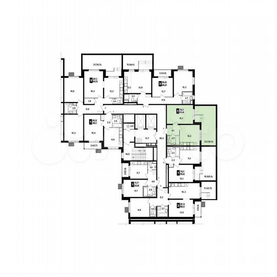 1-к. квартира, 43,2 м², 2/24 эт.