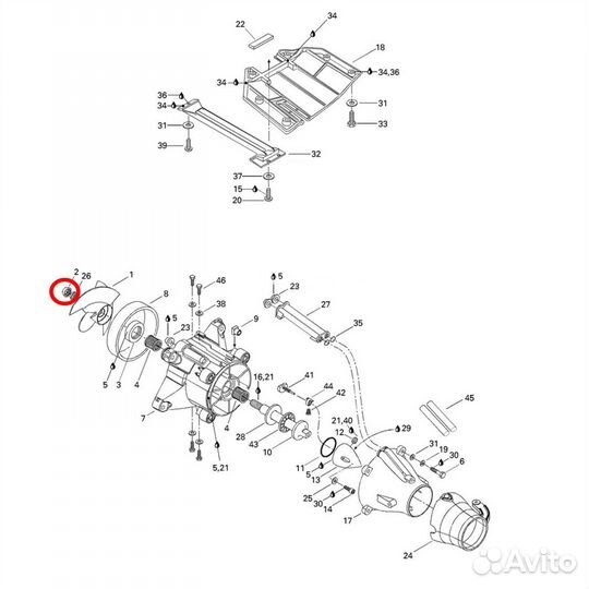 271000516 Пыльник импеллера Sea-Doo 1996-2007