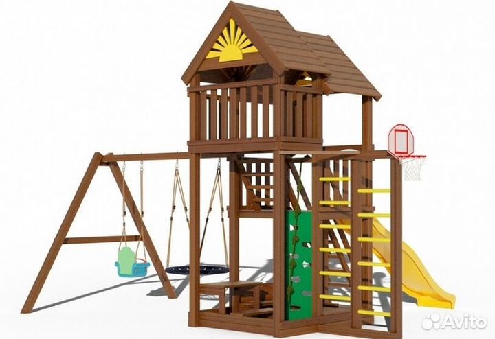 Детский комплекс с качелями