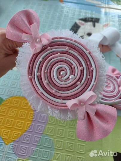 Ободок конфетка и пояс в комплекте