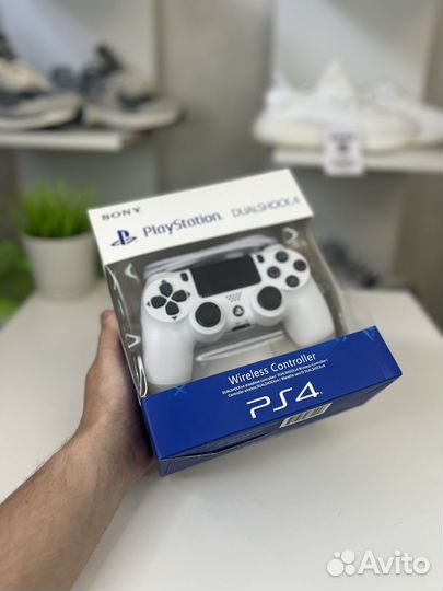 Белый джойстик ps4