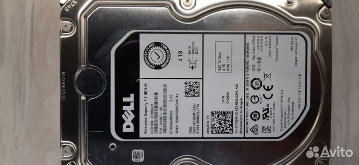 Продаю Жесткий диск YXG4K Dell 4TB 7.2K 12Gb/s 3.5
