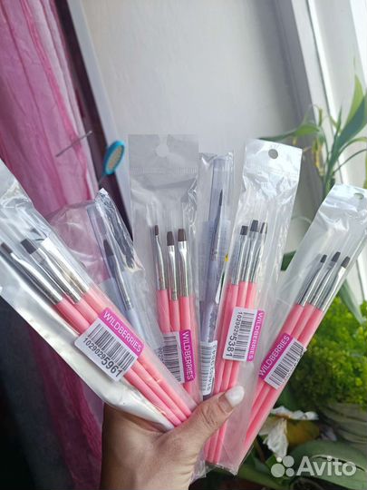 Кисть для маникюра набор новый