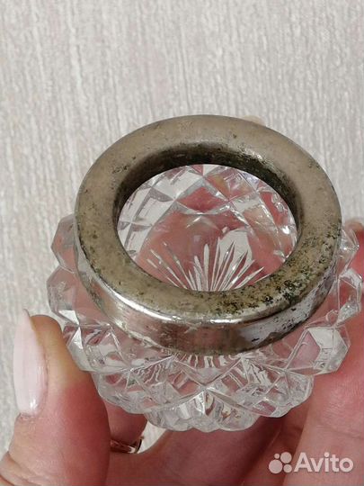 Солонка хрусталь винтаж