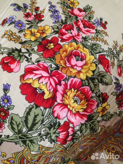 Павловопосадский платок шерсть