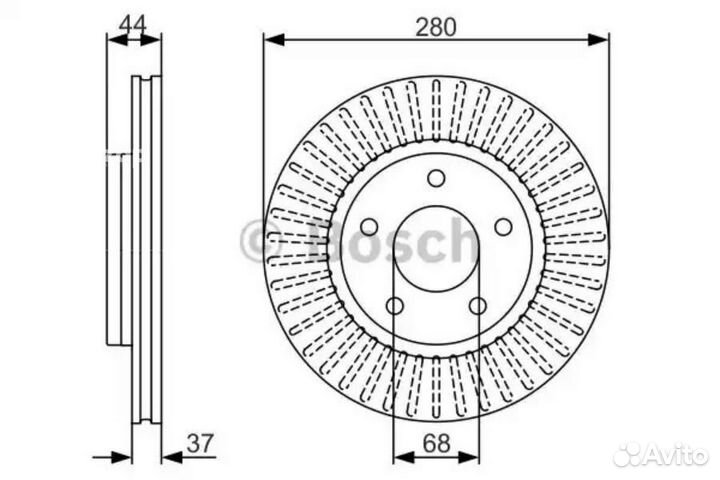 Bosch 0986479A28 0986479A28 диск тормозной передни