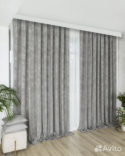 Шторы бархат Галатея хрусталь